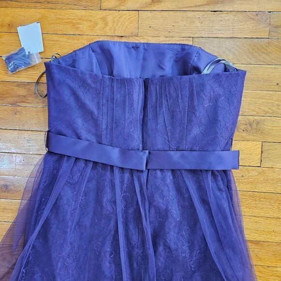 White By Vera Wang Strapless Maxi Dress Size 14 - Picture 5 of 12